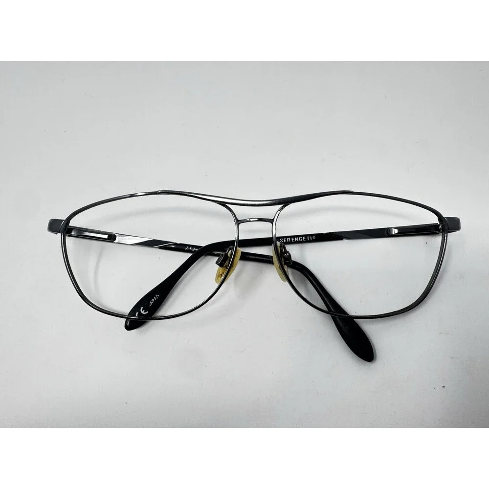 Serengeti GG6212 212 Gunmetal Aviator Eyeglass Frames 63-12-135 Japan